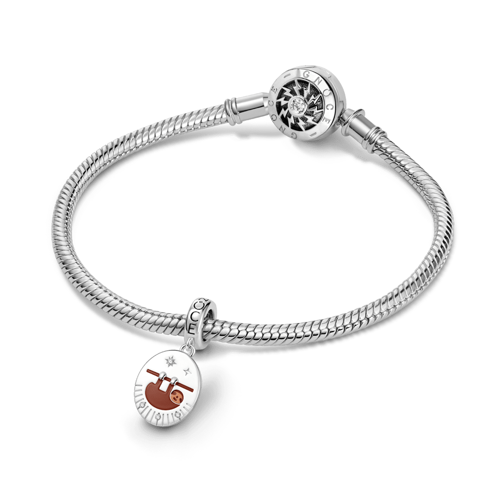 Gnoce  Sloth Charm Platinum-plated Silver Blend