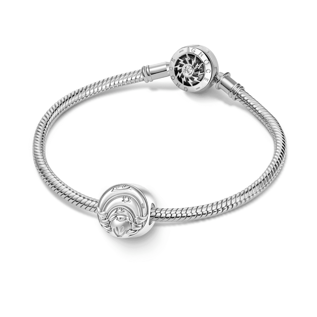Gnoce  Personalized Photo Charm Platinum-plated Silver Blend
