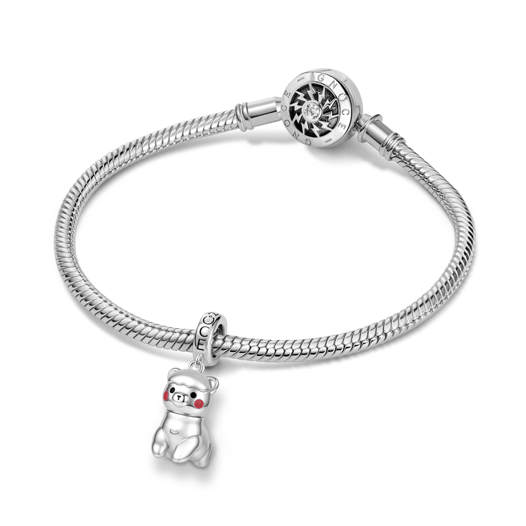 Gnoce  Alpaca Charm Platinum-plated Silver Blend