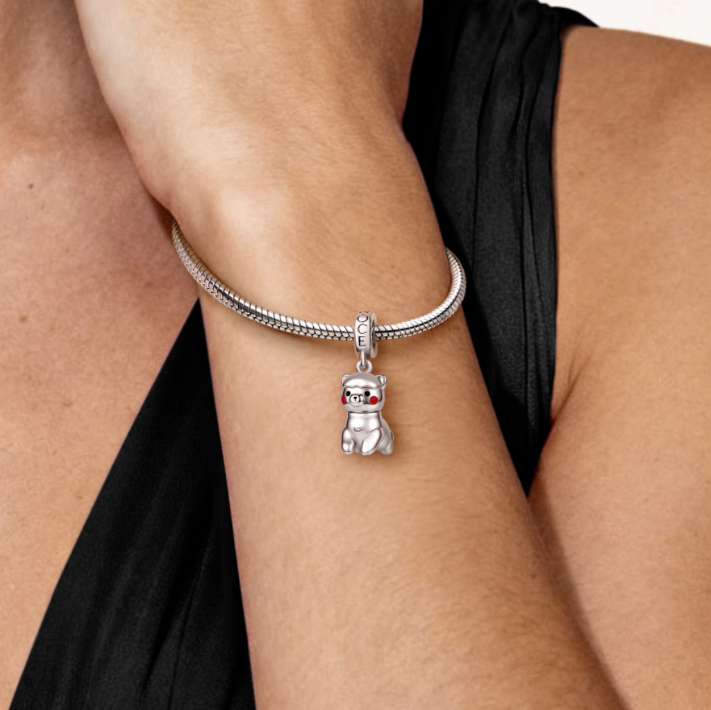Gnoce  Alpaca Charm Platinum-plated Silver Blend