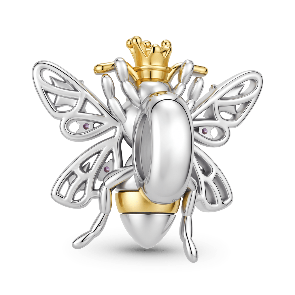 Gnoce  Bee Charm Platinum-plated Silver Blend