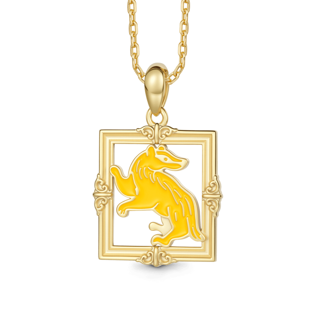 Gnoce  Harry Potter Hufflepuff Badger Necklace