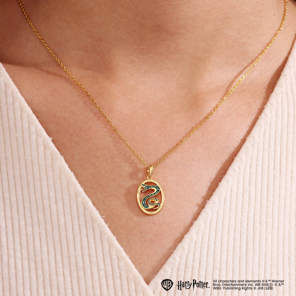 Gnoce  Harry Potter Slytherin Snake Necklace