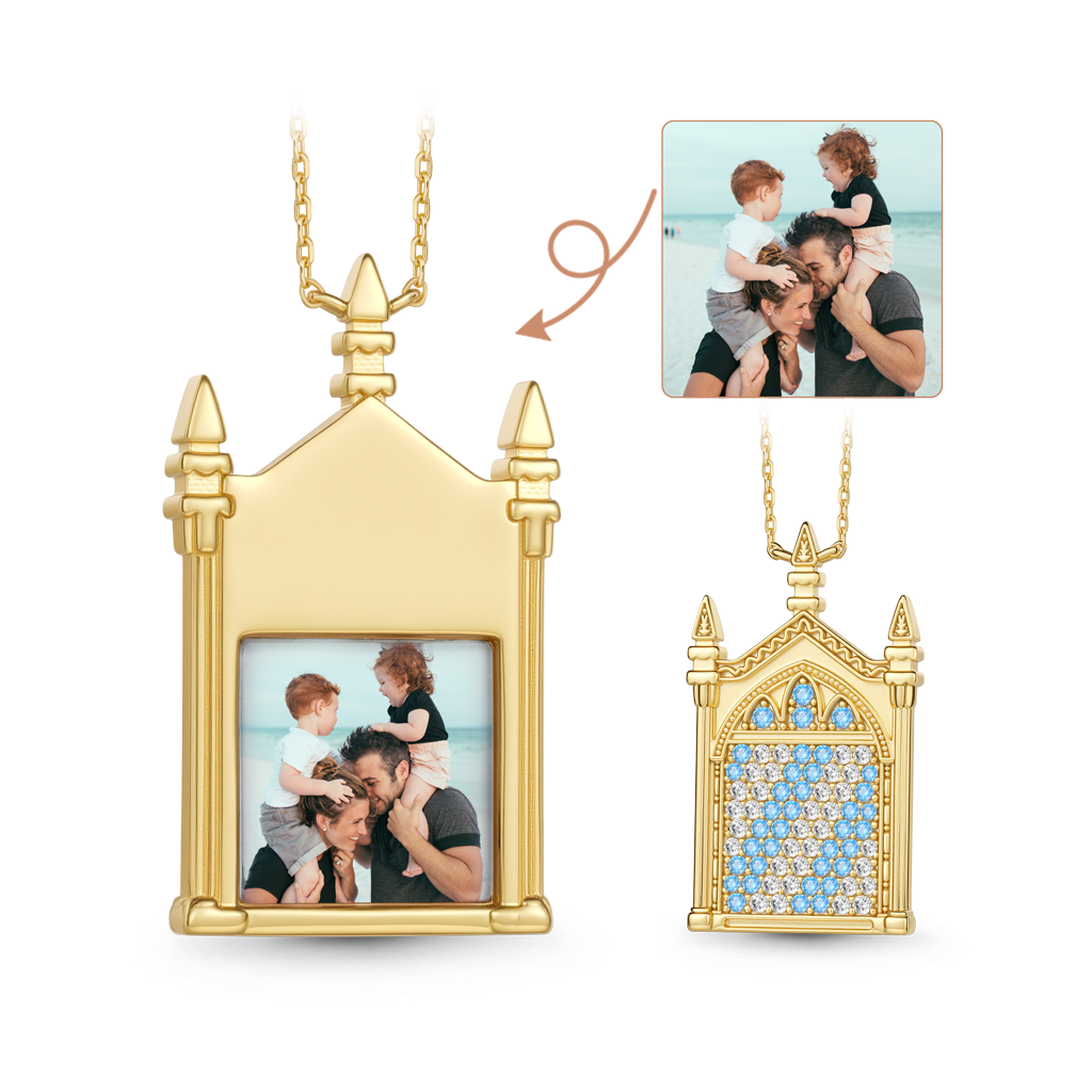 Gnoce  Harry Potter Mirror of Erised Personalized Photo Necklace