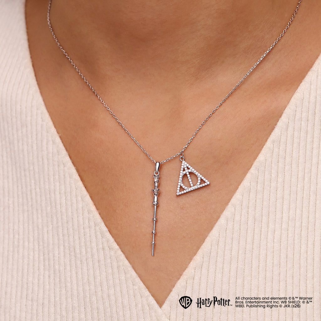 Gnoce  Harry Potter Elder Staff Deathly Hallows Necklace