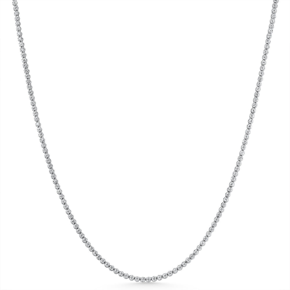 3 1/2Ct Diamond Tennis Necklace 14k Gold 17" Lab Grown