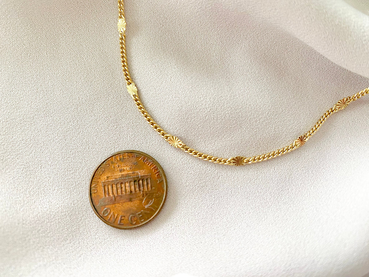 Dainty Gold Filled Celestial Chain Necklace Simple Layering Necklace Curb Chain Everyday Necklaces Christmas Gift Star Chain Necklace