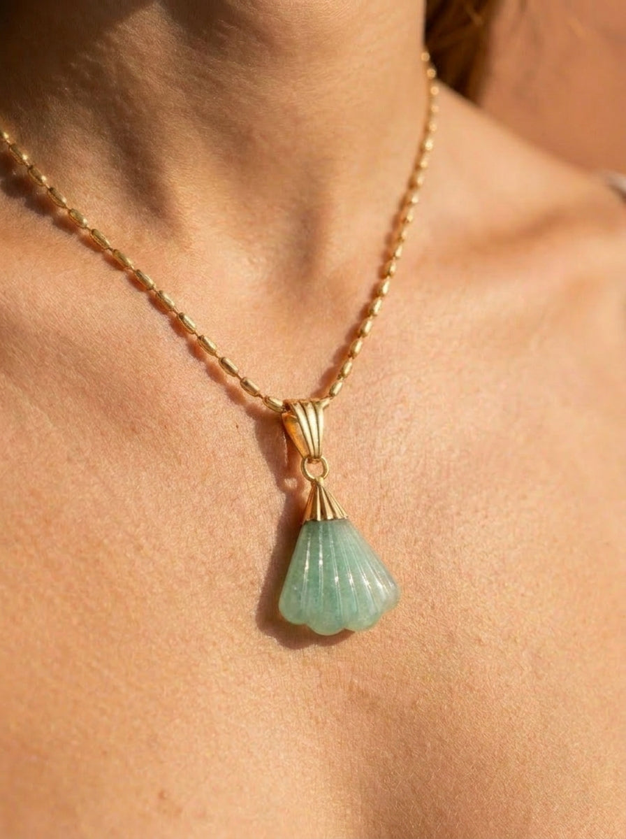 Collier CANDACE Végétal | pierre naturelle sculptée - Univers Végétal