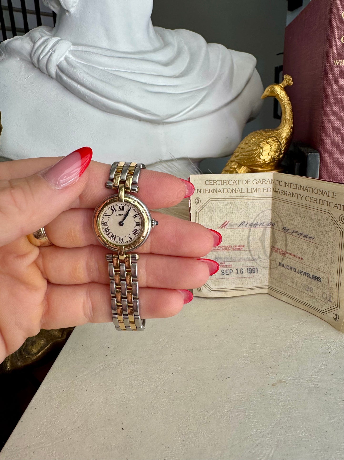 Vintage Cartier Panthére Vendome Two-Row Watch