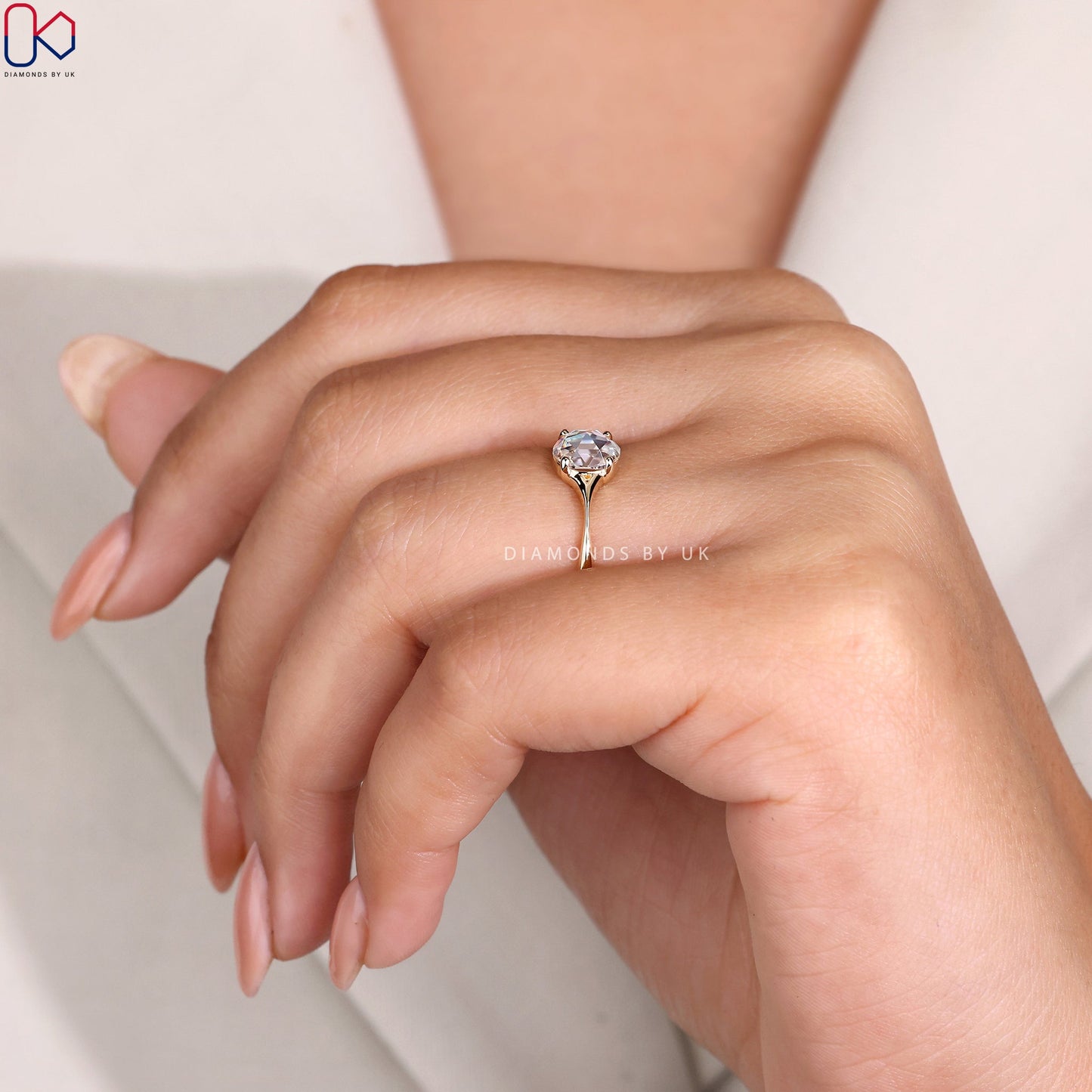 Antique Rose Cut Diamond Engagement Ring