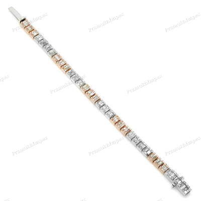 925 Silver 8 inch Moissanite Diamond Tennis Bracelet For Women