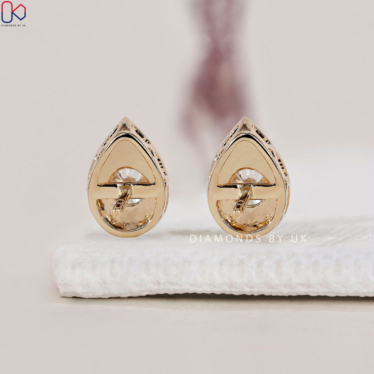 Halo Earrings - Round Diamond Stud