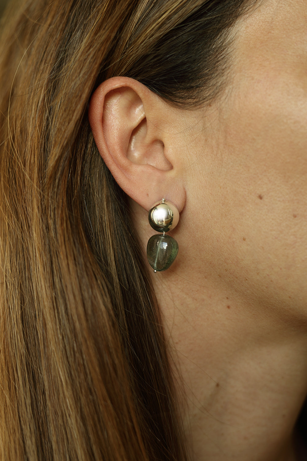 MOSS AQUAMARINE DROP EARRING