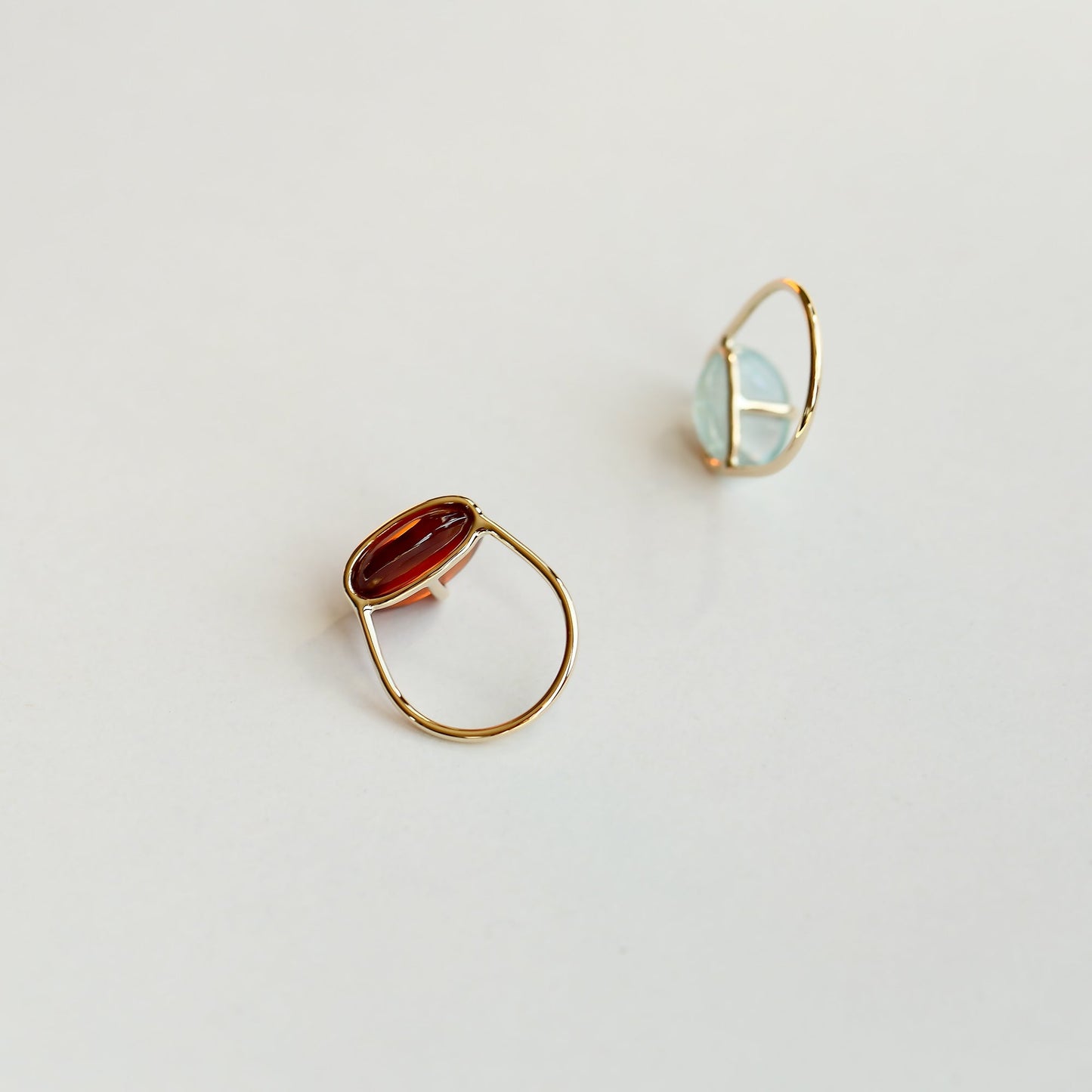 BANDED AQUAMARINE RING