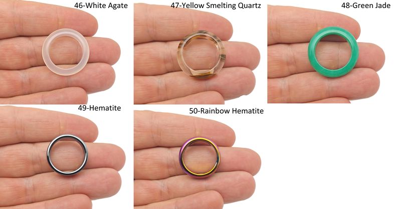 Crystal Ring – Genuine Gemstone Rings - Jewelry Making Supplies - MIX
