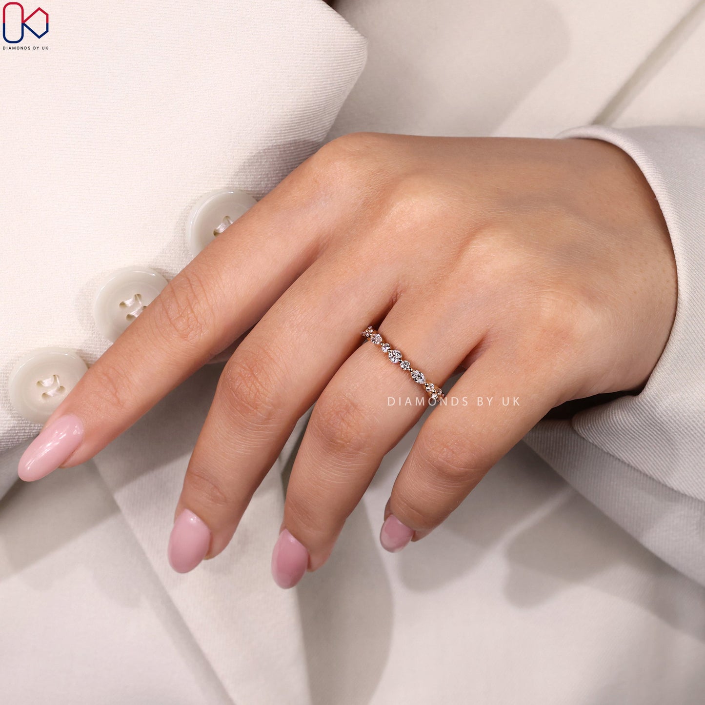 Full Eternity Band – Round and Marquise Diamonds