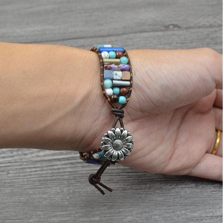 Multicolor Agate Stone Positivity Bracelet