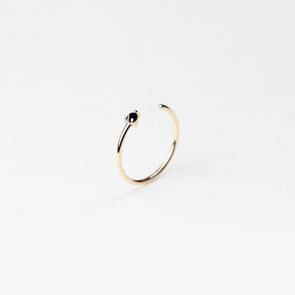 REVERSE BLACK DIAMOND RING