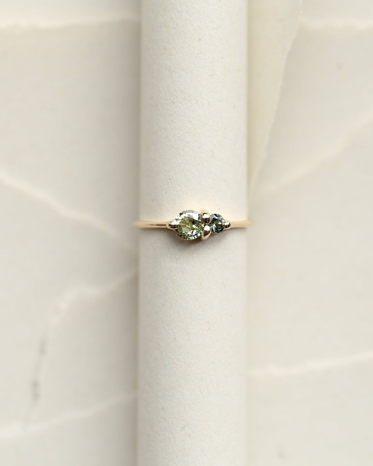 PAIRED SAPPHIRE AND TOURMALINE RING