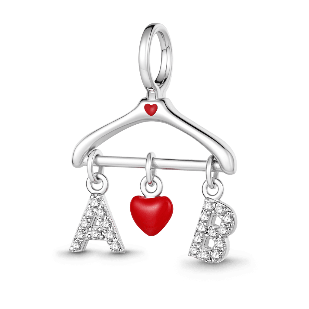 Gnoce  Clothes Rack  Customized Initial Charm Platinum-plated Silver Blend