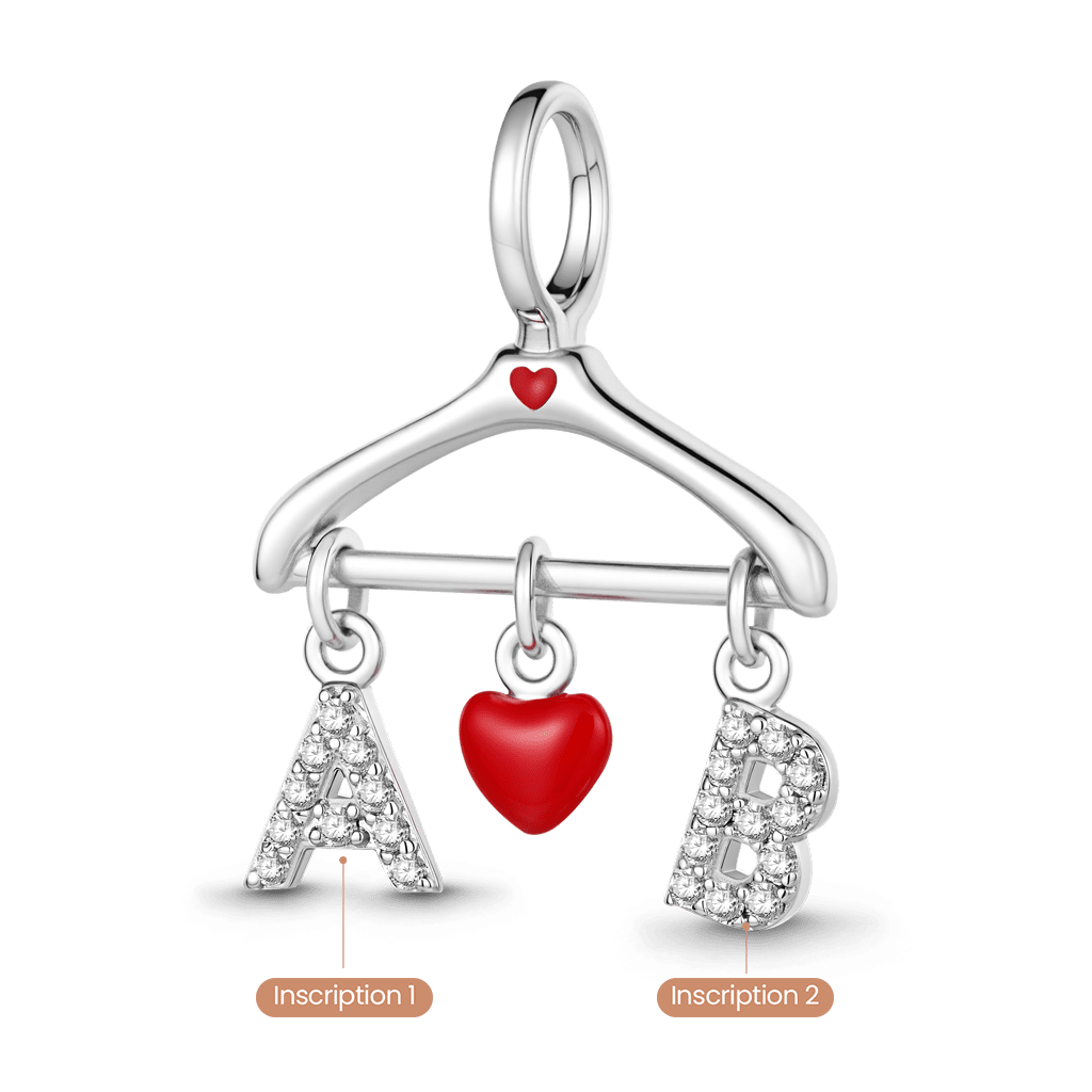 Gnoce  Clothes Rack  Customized Initial Charm Platinum-plated Silver Blend