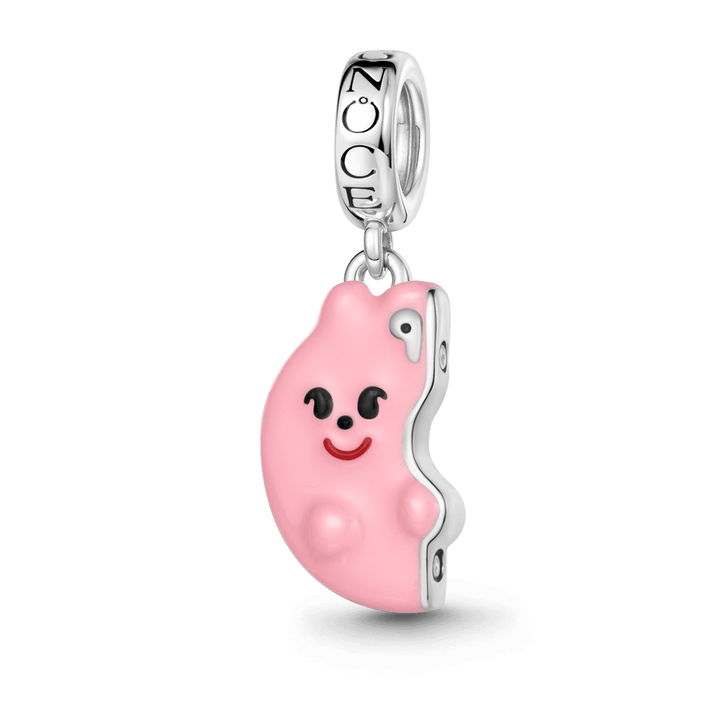 Gnoce  Bunny Rabbit Charm Platinum-plated Silver Blend