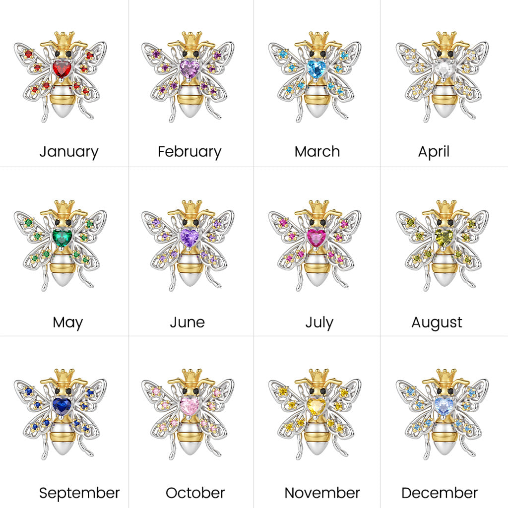 Gnoce  Bee Charm Platinum-plated Silver Blend