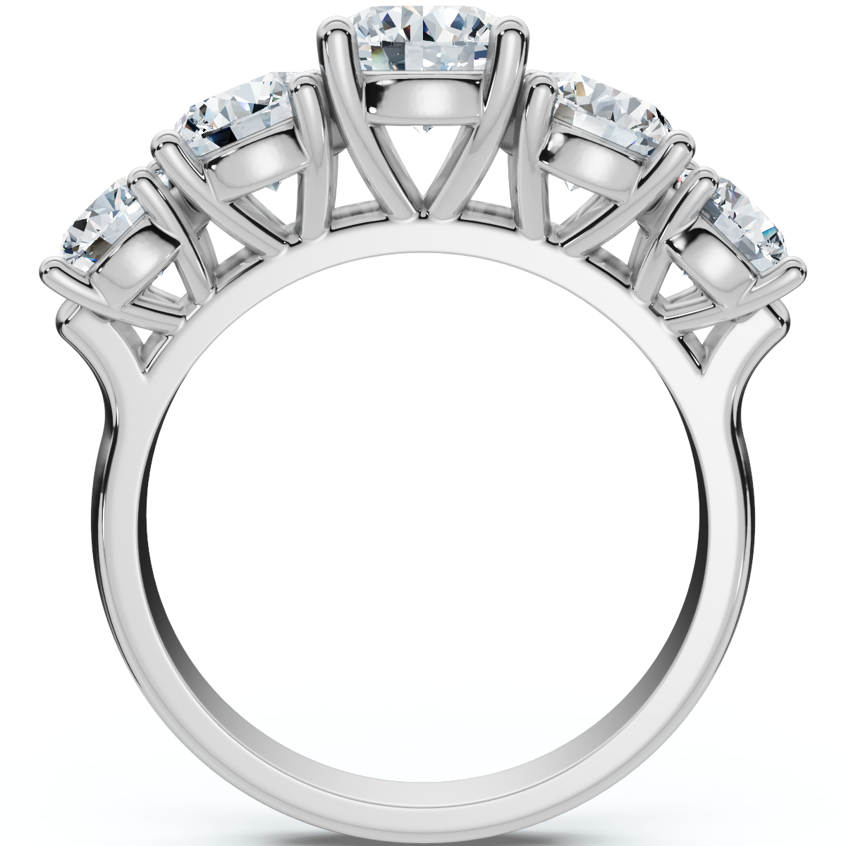 2 1/6Ct Elina Five-Stone Diamond Engagement Ring 14K Gold Lab Grown