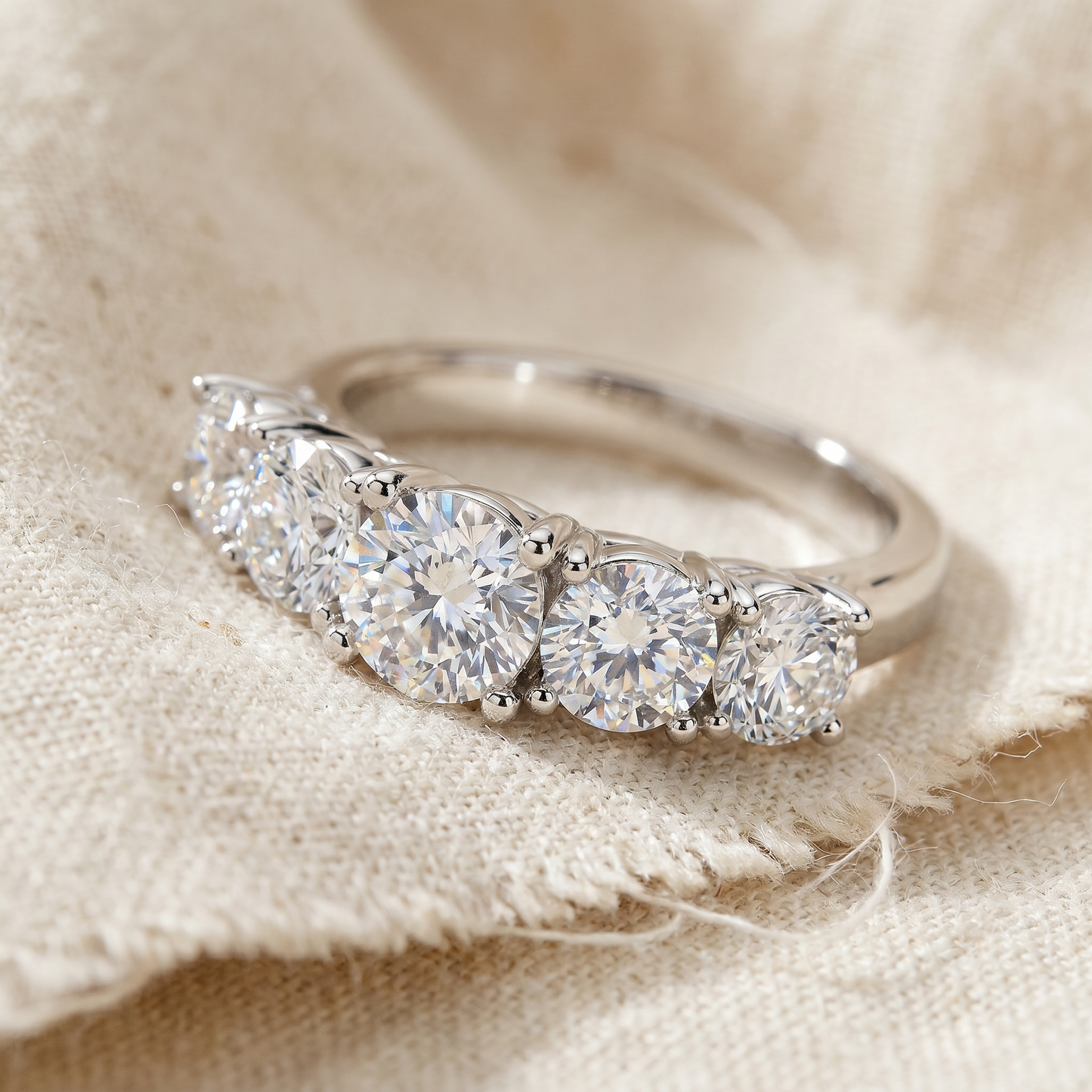 2 1/6Ct Elina Five-Stone Diamond Engagement Ring 14K Gold Lab Grown