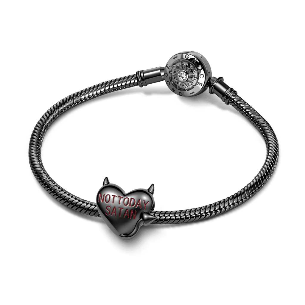 Gnoce  Dark Style Devil & Heart Charm