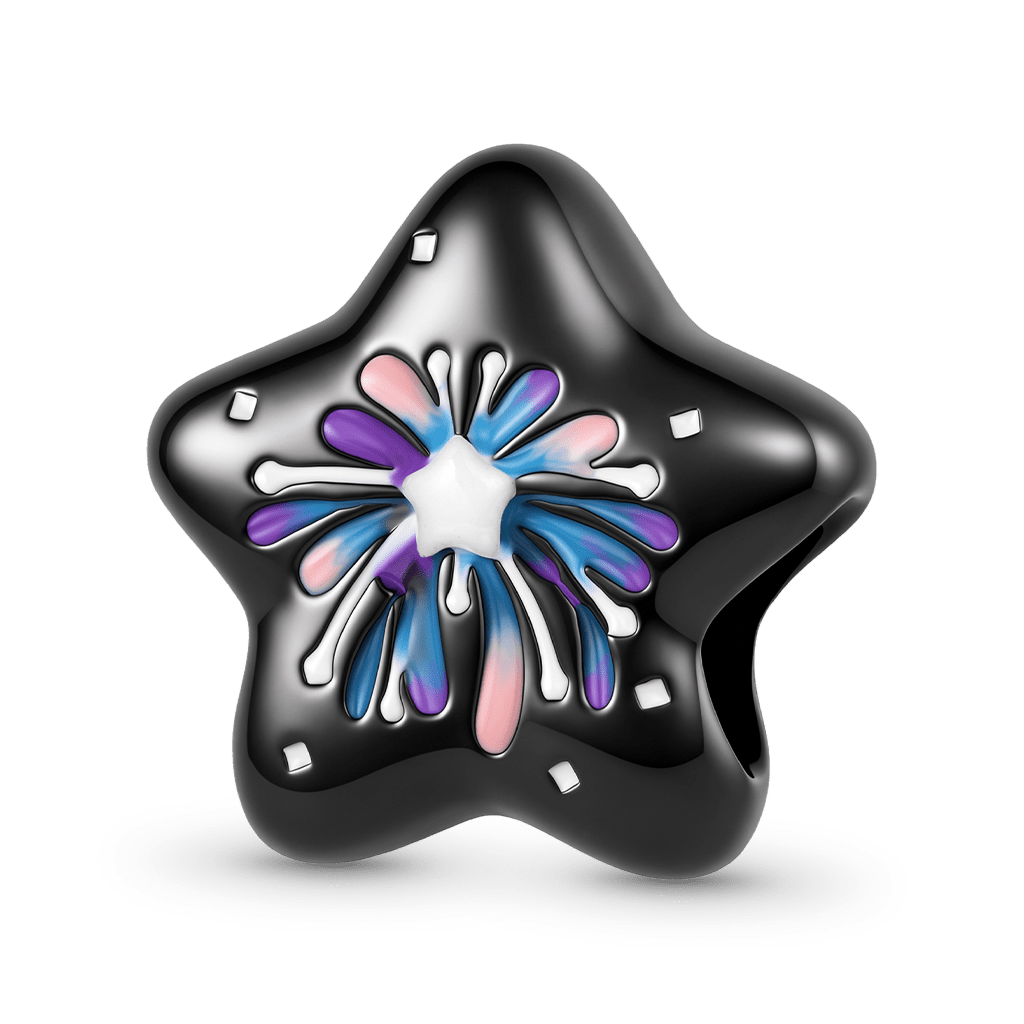 Gnoce Fireworks Star Charm