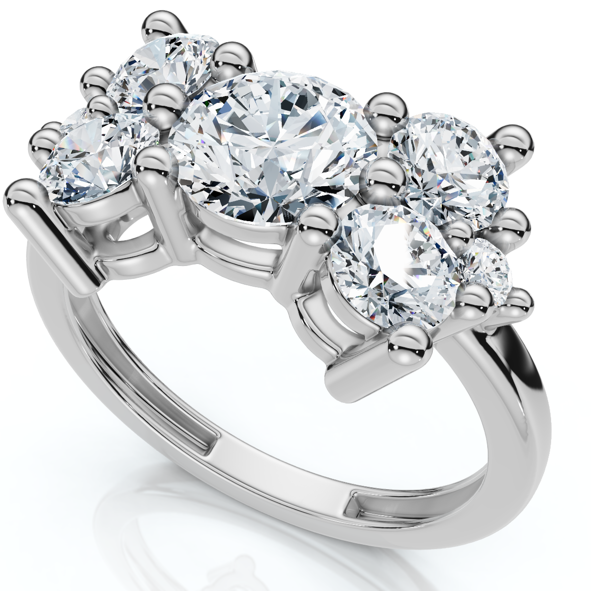 1.60Ct Butterfly Diamond Ring 10k Gold Lab Grown