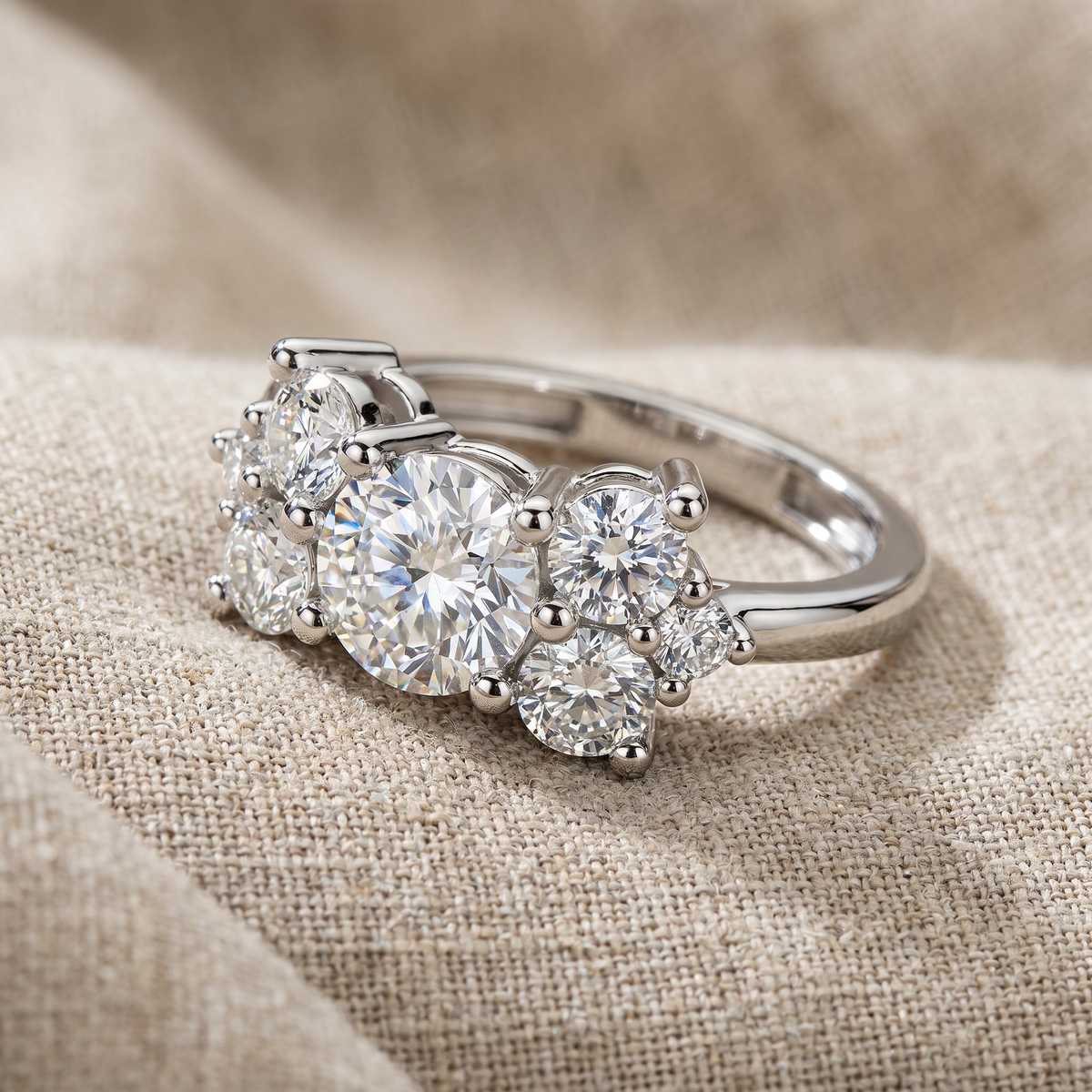 1.60Ct Butterfly Diamond Ring 10k Gold Lab Grown