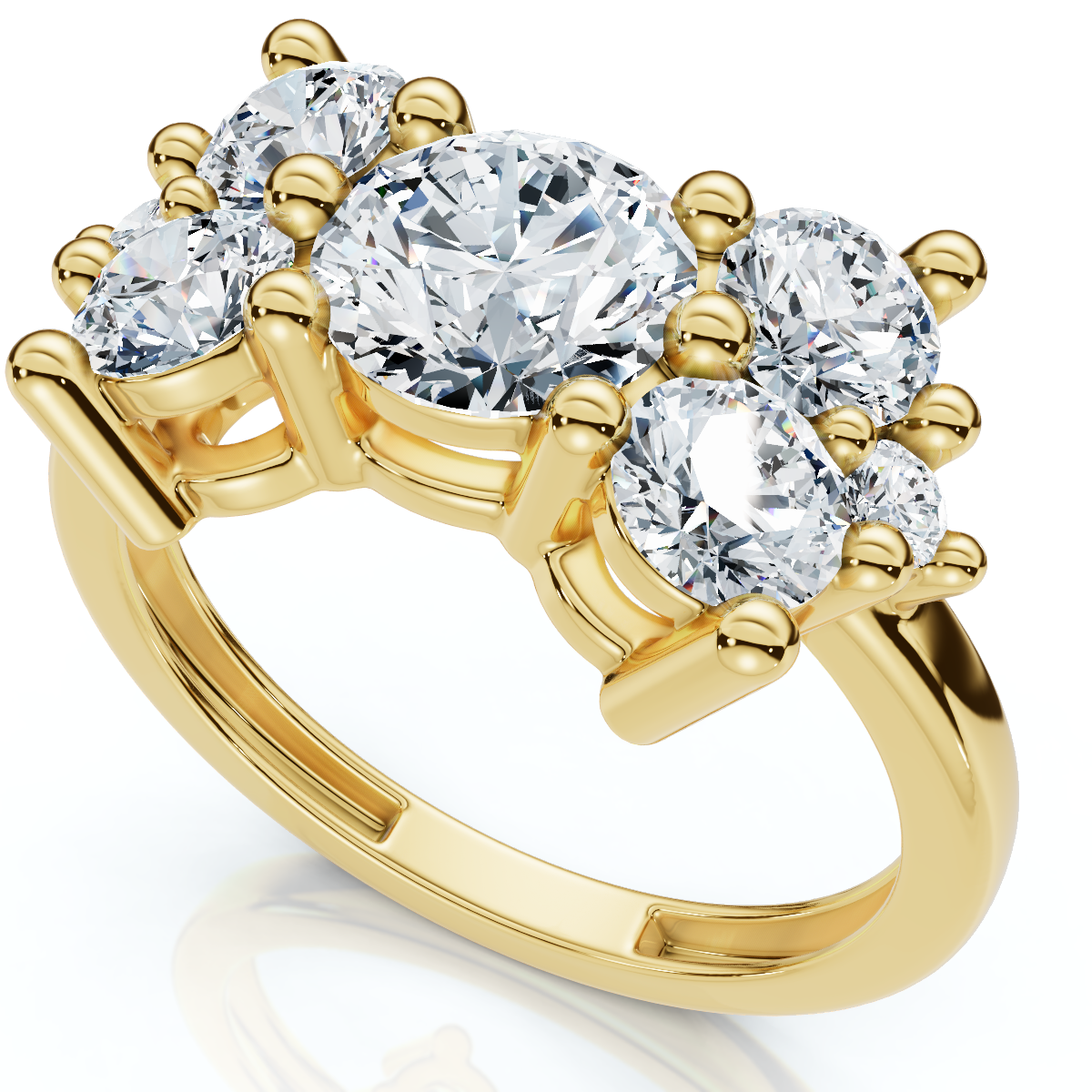 1.60Ct Butterfly Diamond Ring 10k Gold Lab Grown