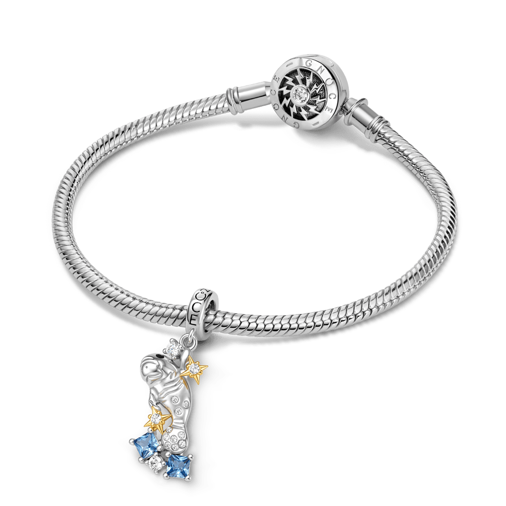Gnoce  Dugong Charm Platinum-plated Silver Blend