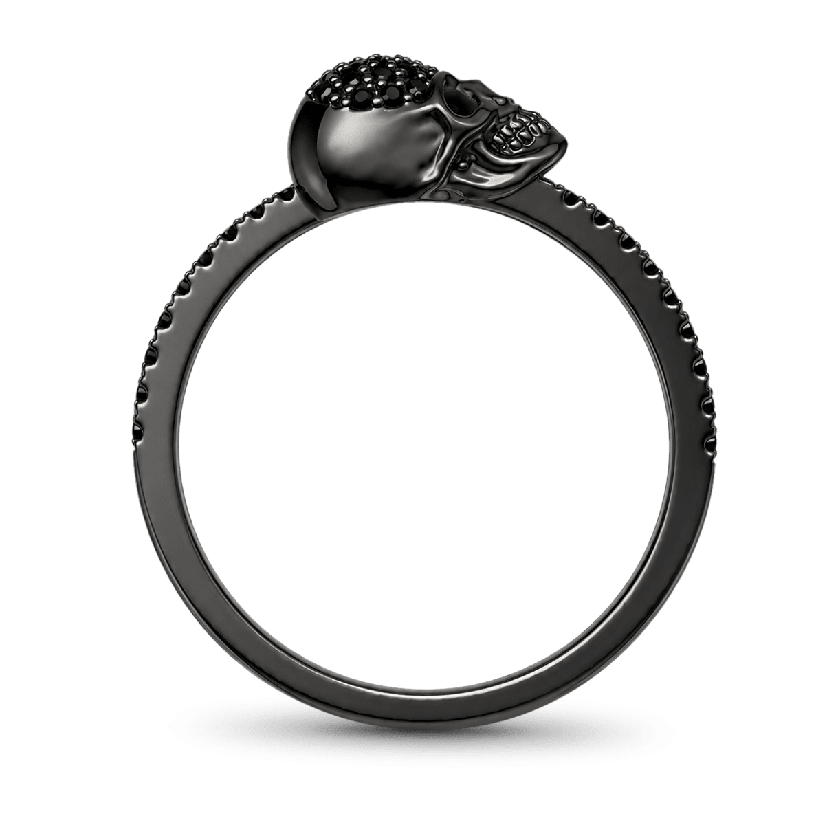 Gnoce  Gothic Skull Black Arrow Ring