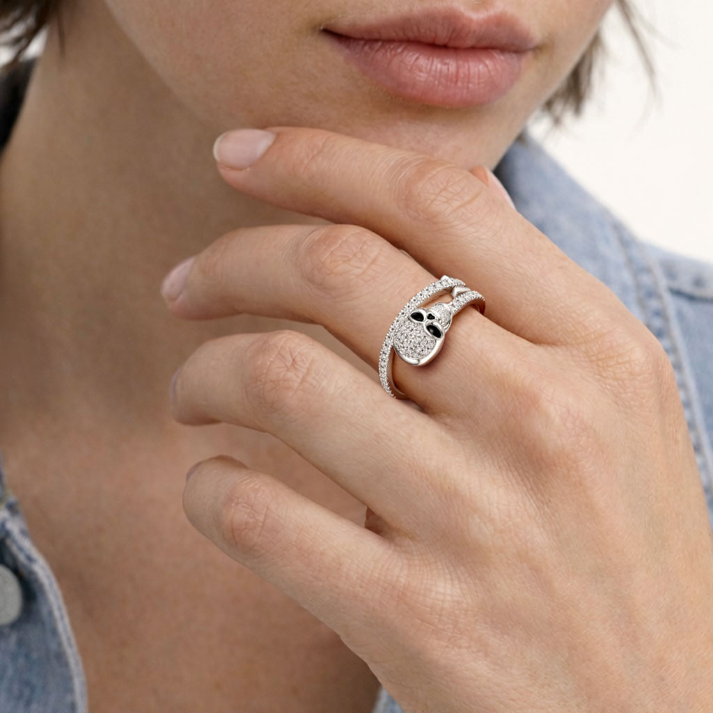 Gnoce  Gothic Skull Arrow Ring Platinum-plated Silver Blend