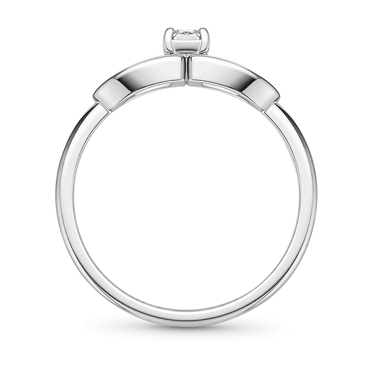 Gnoce  Double D Ring Platinum-plated Silver Blend