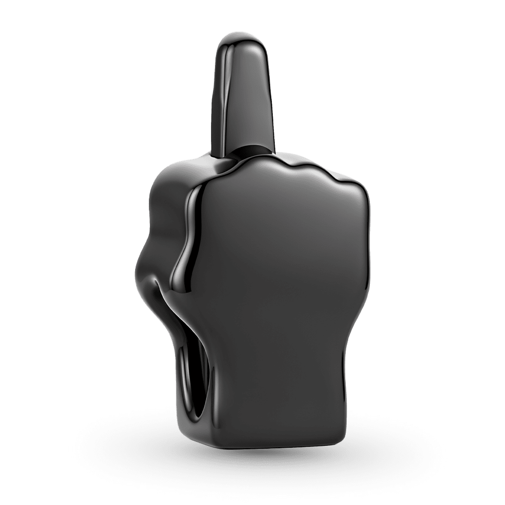 Gnoce  Middle Finger Gesture "LOVE YOU" Charm