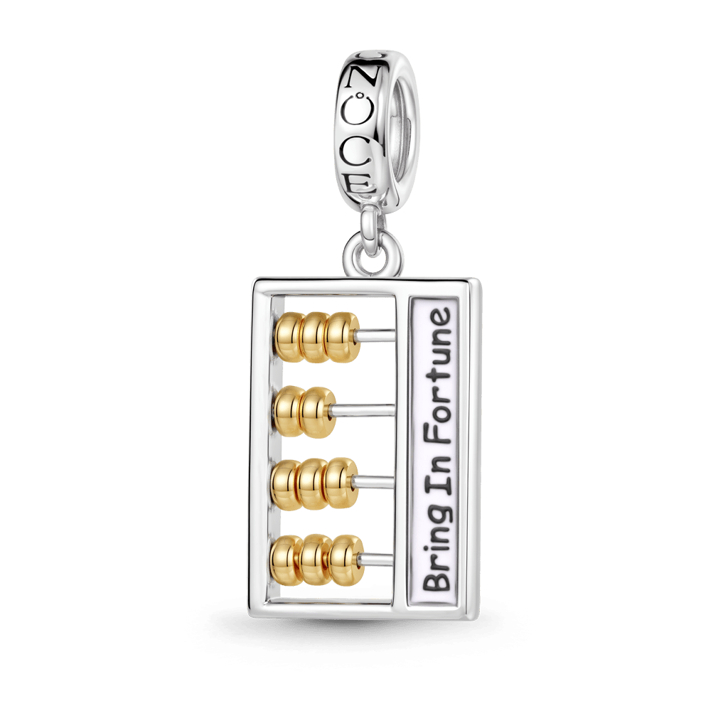 Gnoce  Abacus Charm Platinum-plated Silver Blend