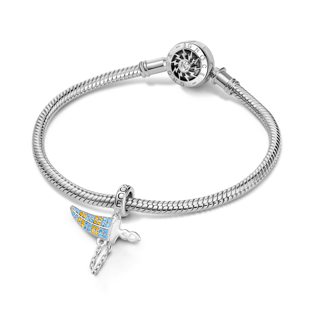 Gnoce  Khanjar Dagge Charm Platinum-plated Silver Blend