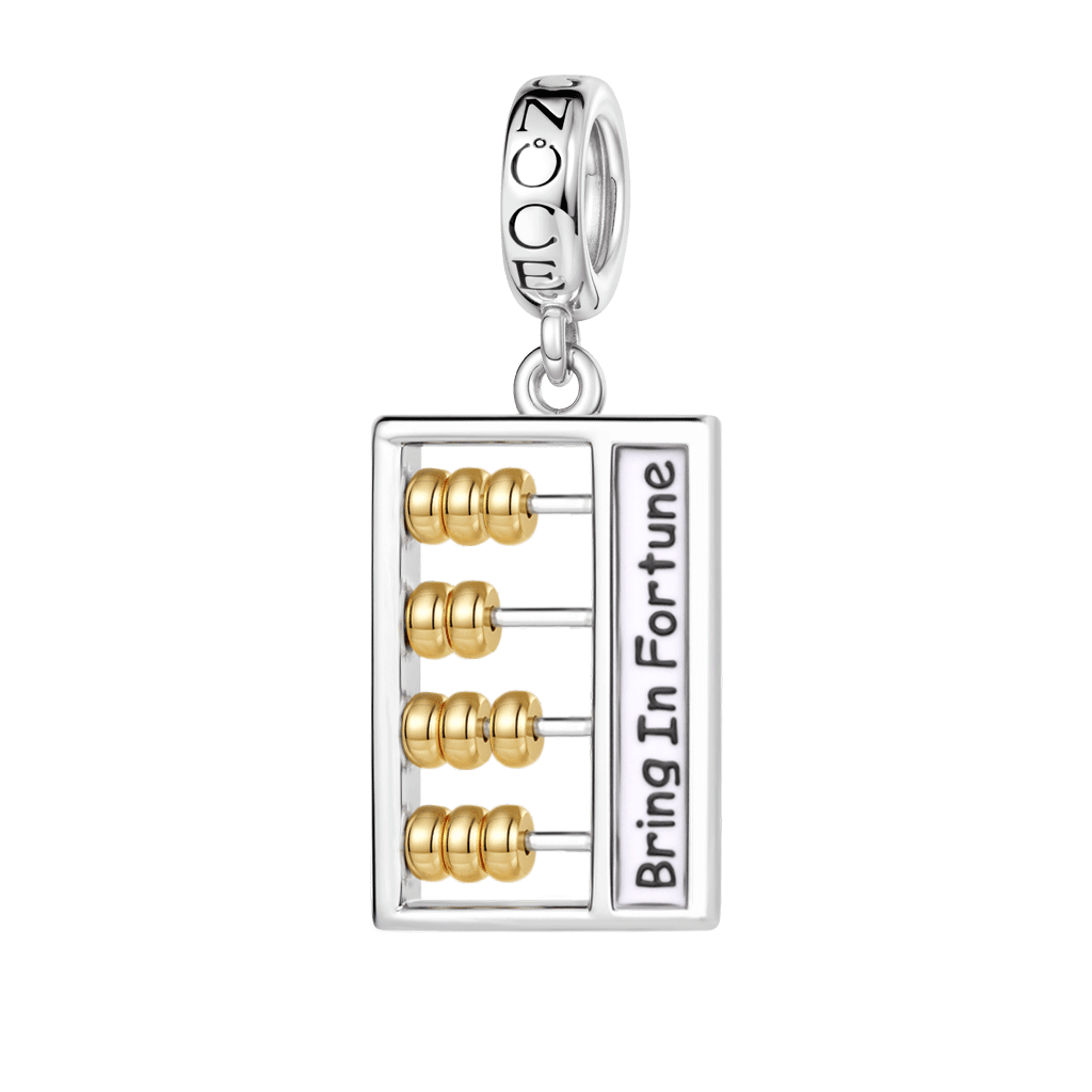 Gnoce  Abacus Charm Platinum-plated Silver Blend
