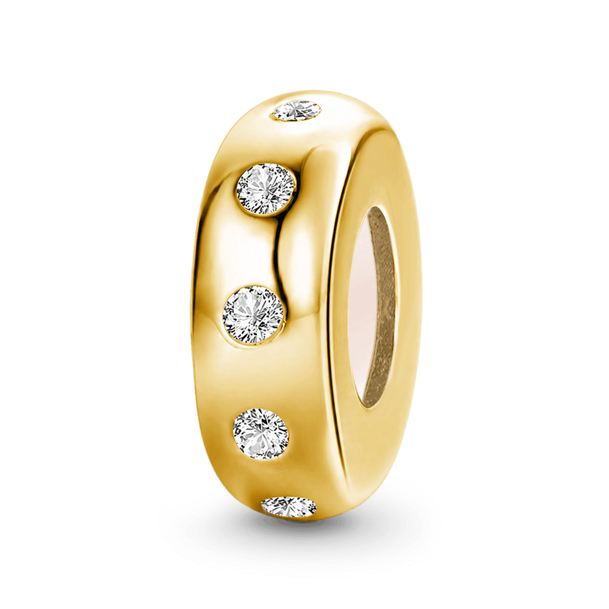 Gnoce Stopper Charm Platinum-plated Silver Blend