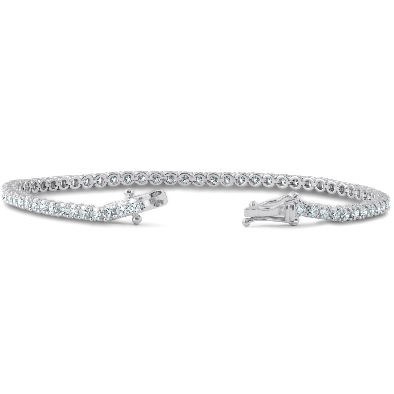 2 - 20Ct Diamond Tennis Bracelet 7" 14k Gold Lab Grown