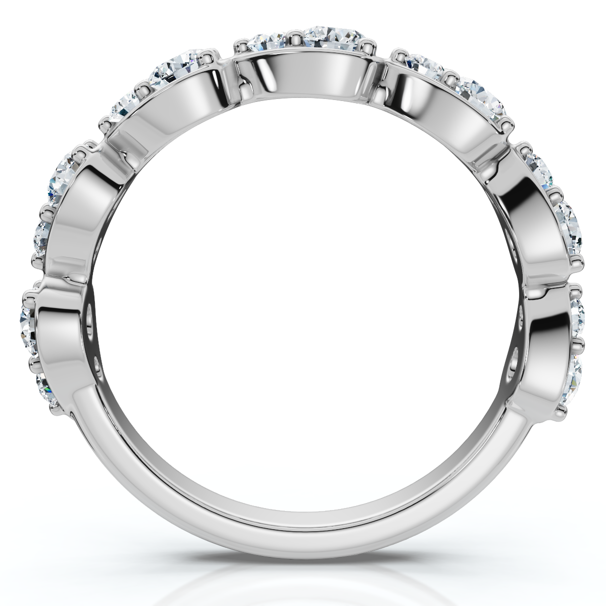 5/8Ct Pearla Diamond Stackable Wedding Band 10k Gold
