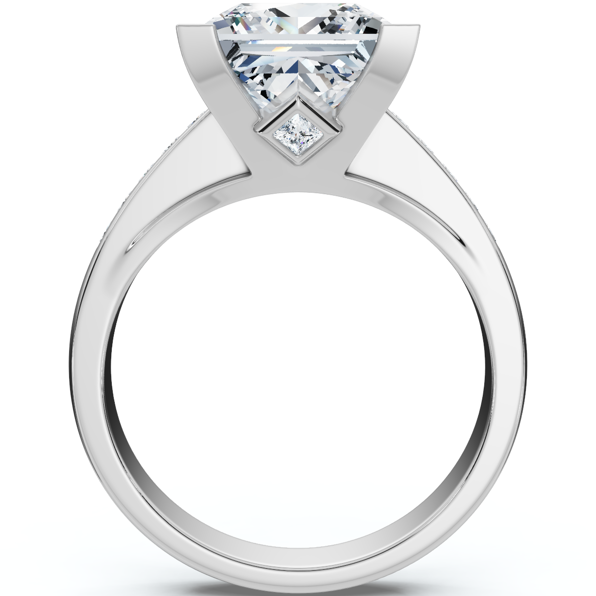 Certified 4 2/3Ct Reese Princess Cut Diamond Engagement Ring 14k Gold Lab Grown