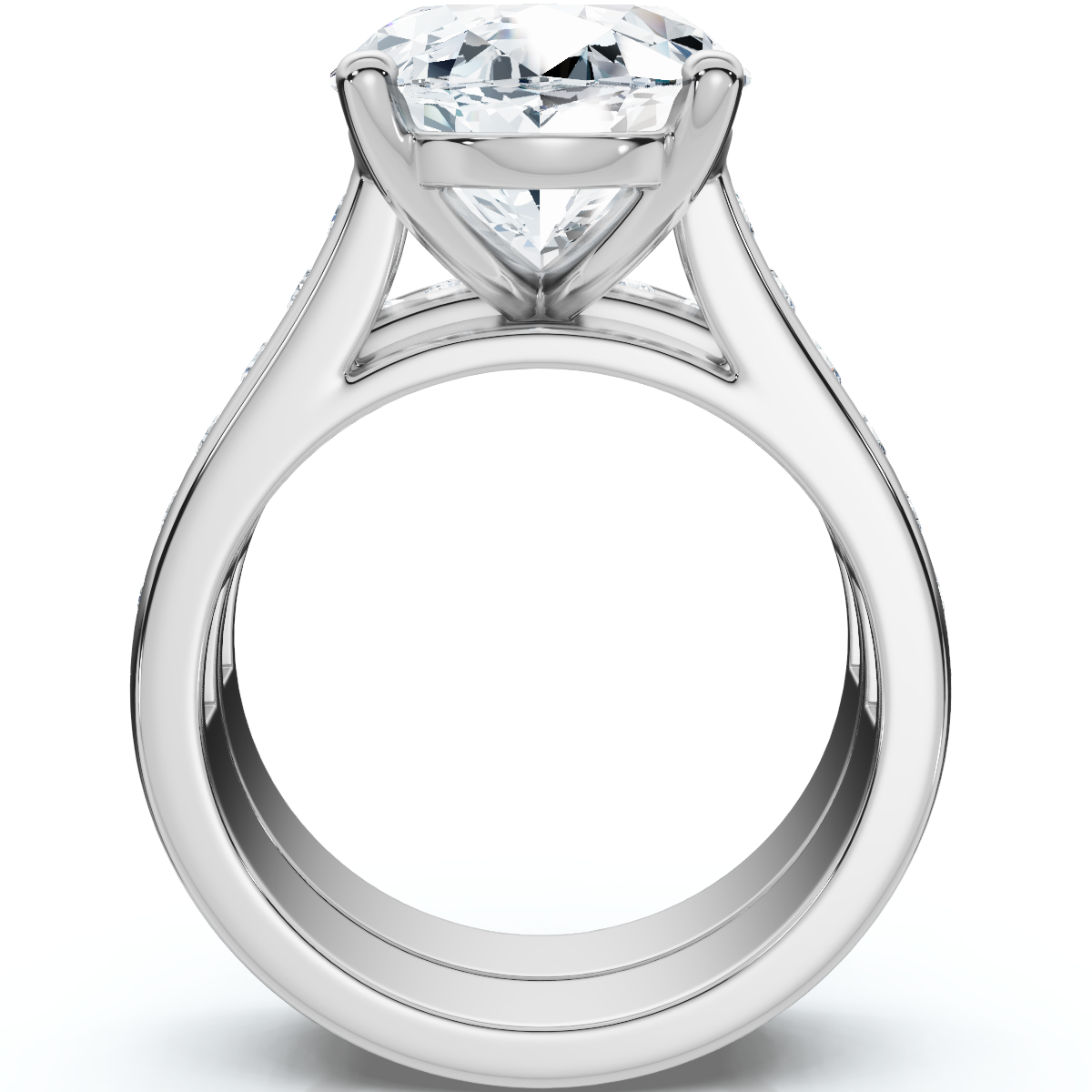 Certified 6Ct Nikki Oval Diamond Engagement Wedding Ring Set Gold Lab Grown