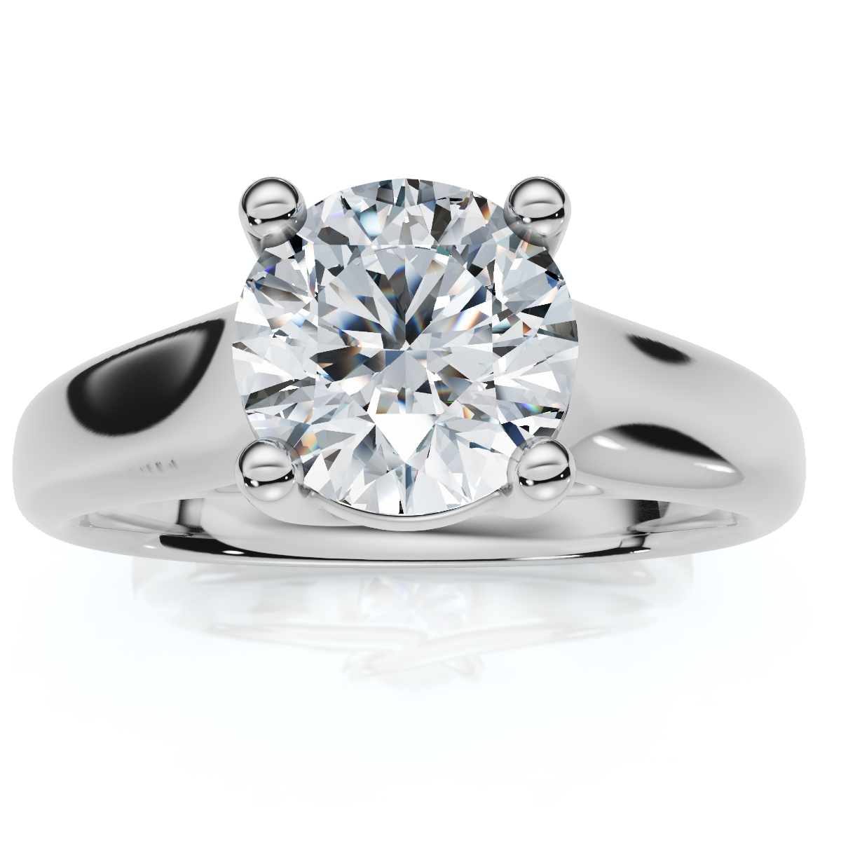 1Ct Diamond Cathedral Solitaire Engagement Ring 14k Gold Lab Grown