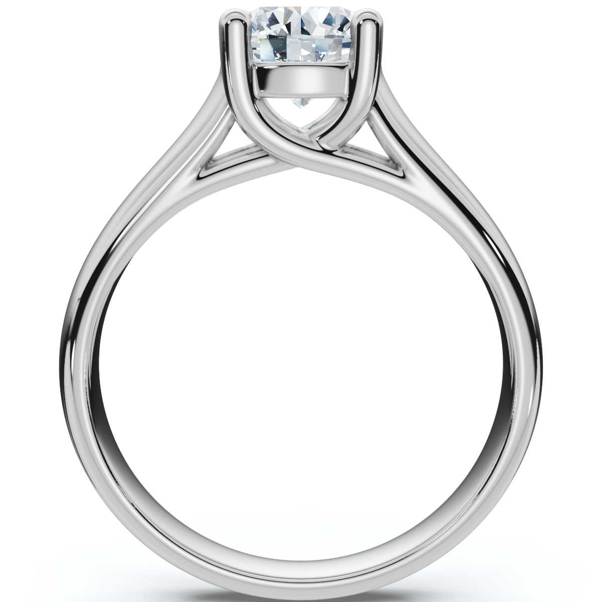 1Ct Diamond Cathedral Solitaire Engagement Ring 14k Gold Lab Grown