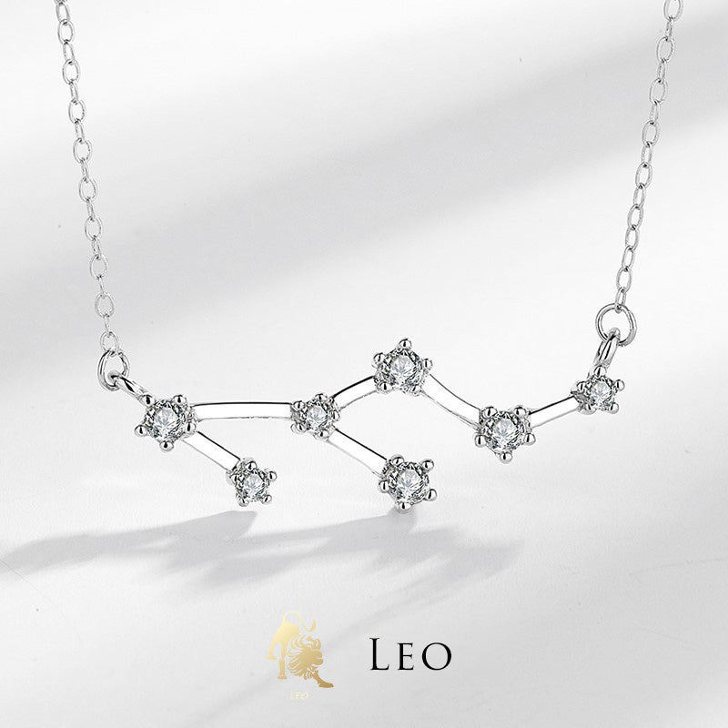 Fortune Jewel 925 Sterling Silver 12 Constellations of the Zodiac Astrology Blessing Necklace Pendant